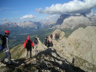 022-Im Maximiliansteig - Blick auf die Langkofelgruppe